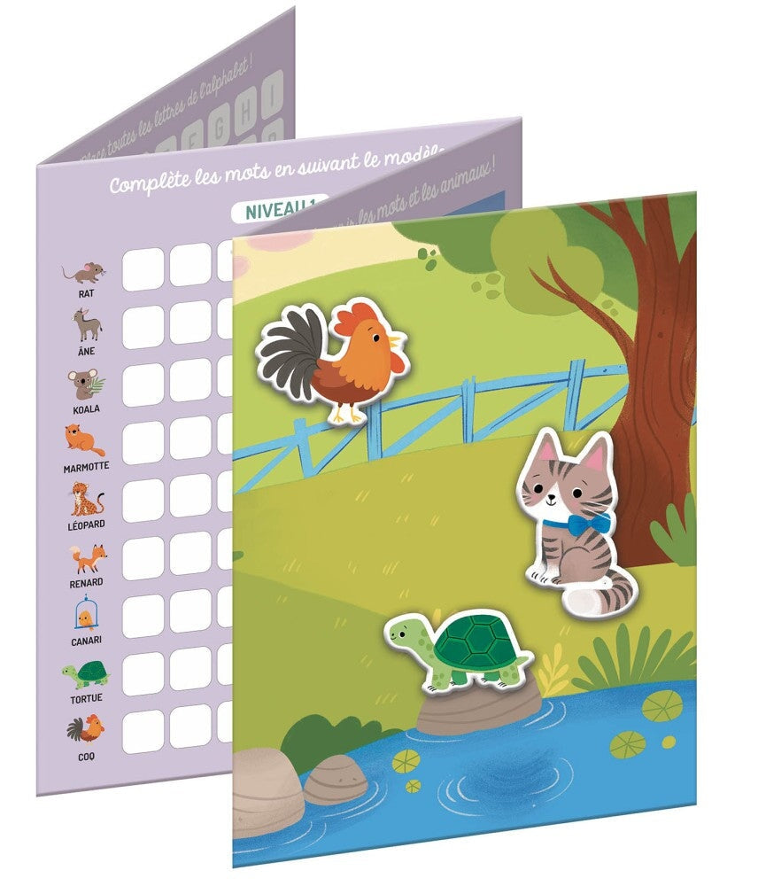 Jeu Mon abécédaire aimanté des animaux Auzou Mlle et Coco