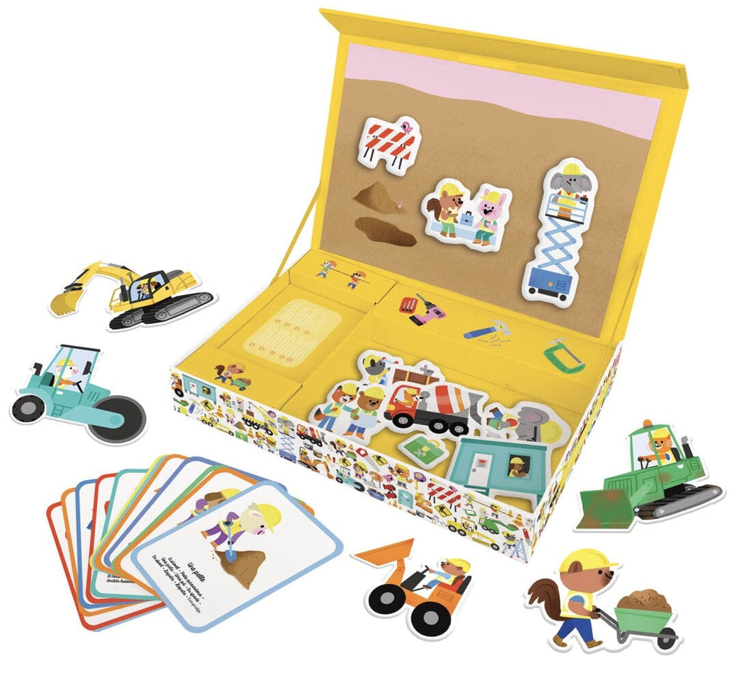 Jeu Mon petit coffret aimanté Le chantier Auzou Mlle et Coco