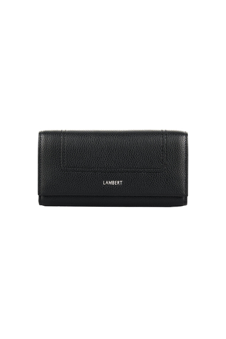 porte-feuille Alondra noir Lambert cuir vegan Mlle et Coco