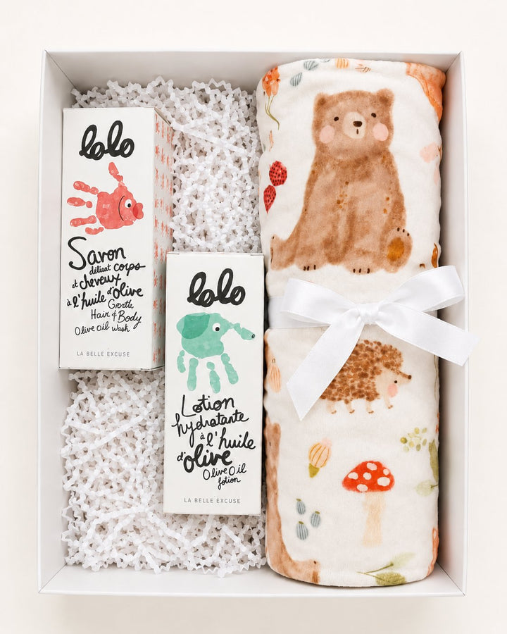 Coffret cadeau Lolo et minky amis de forêt Mlle et Coco