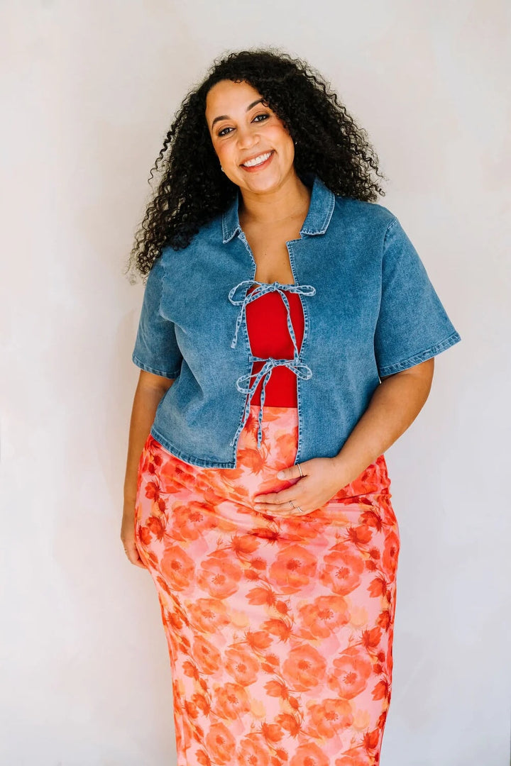 veste jeans Rose maternité Anahé Mlle et Coco vêtement femme