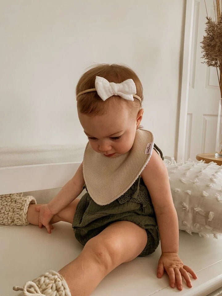Ensemble de deux bandeaux en mousseline boucles fille produit québécois Mlle et coco