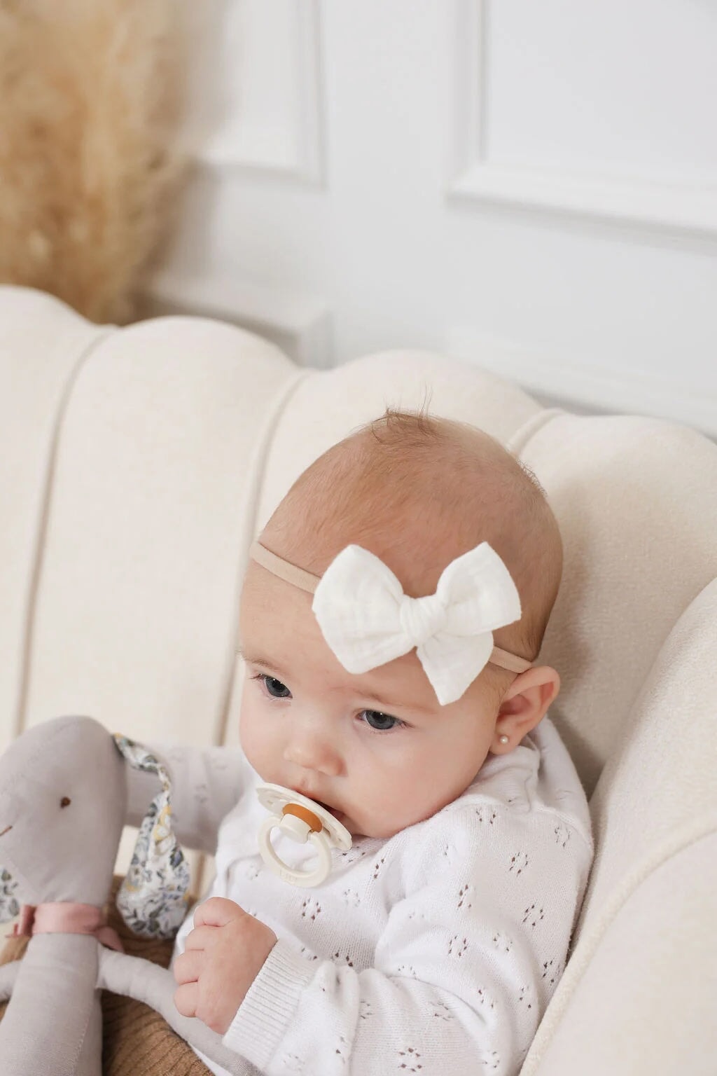 Ensemble de deux bandeaux en mousseline boucles fille produit québécois Mlle et coco