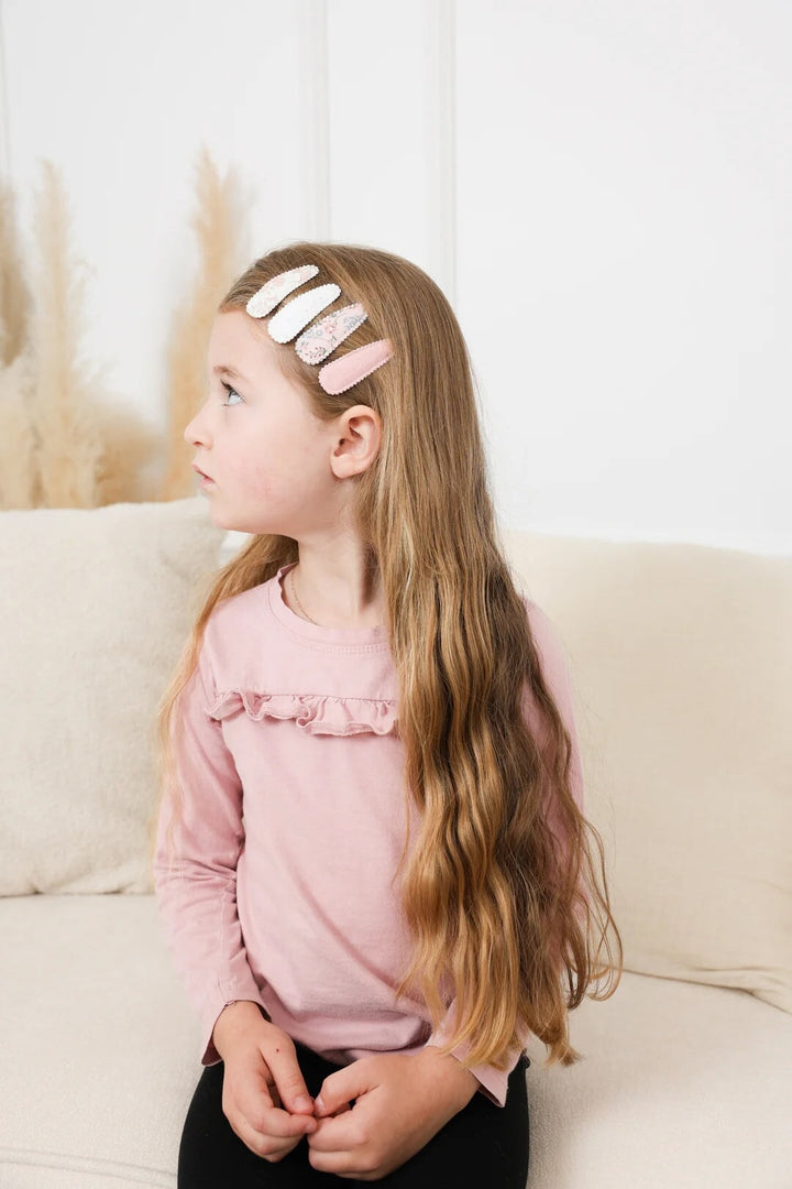 Barrettes en tissus brise printanière Ananas Mlle et Coco