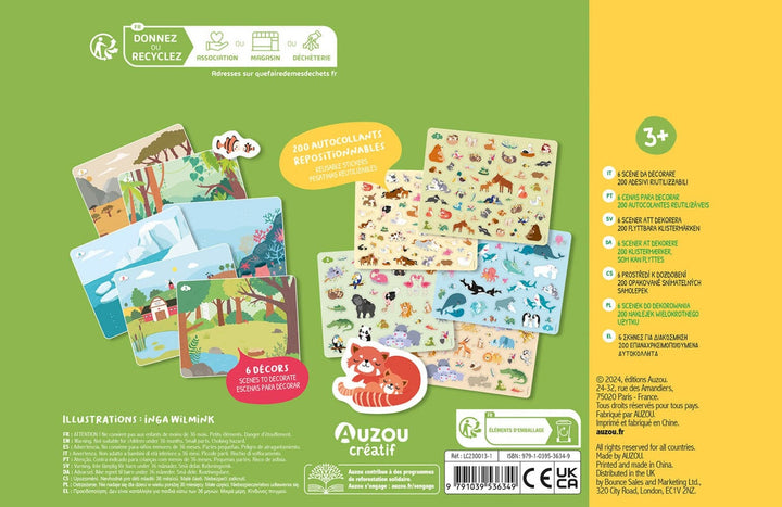 activité bricolage bébé animaux autocollants Auzou Créatif koala ours