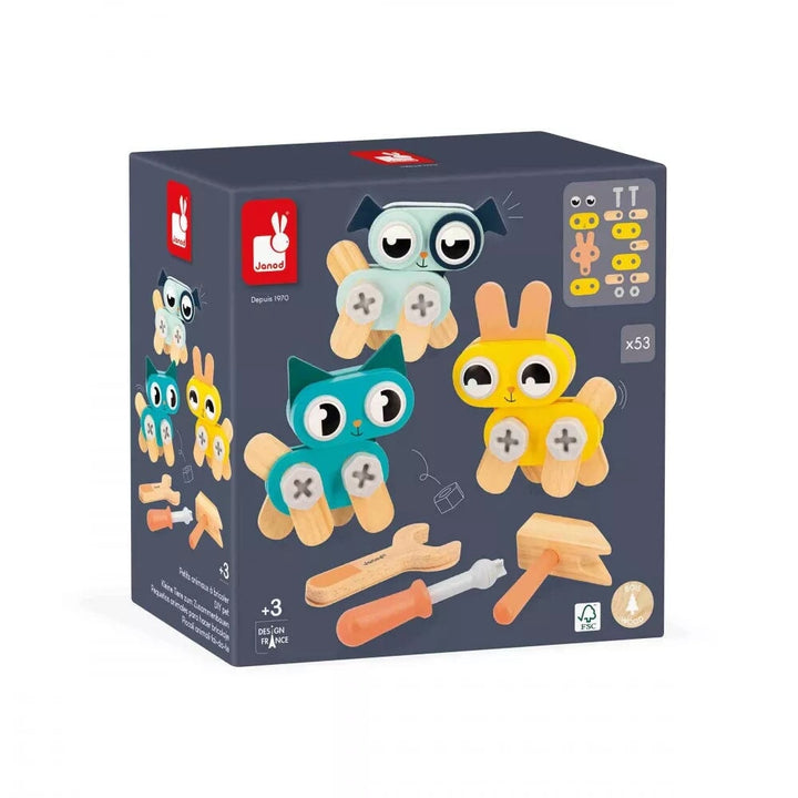 jouet petits animaux à bricoler Janod Mlle et Coco