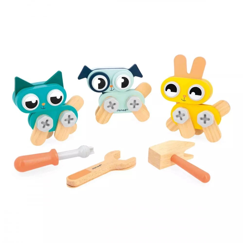 jouet petits animaux à bricoler Janod Mlle et Coco