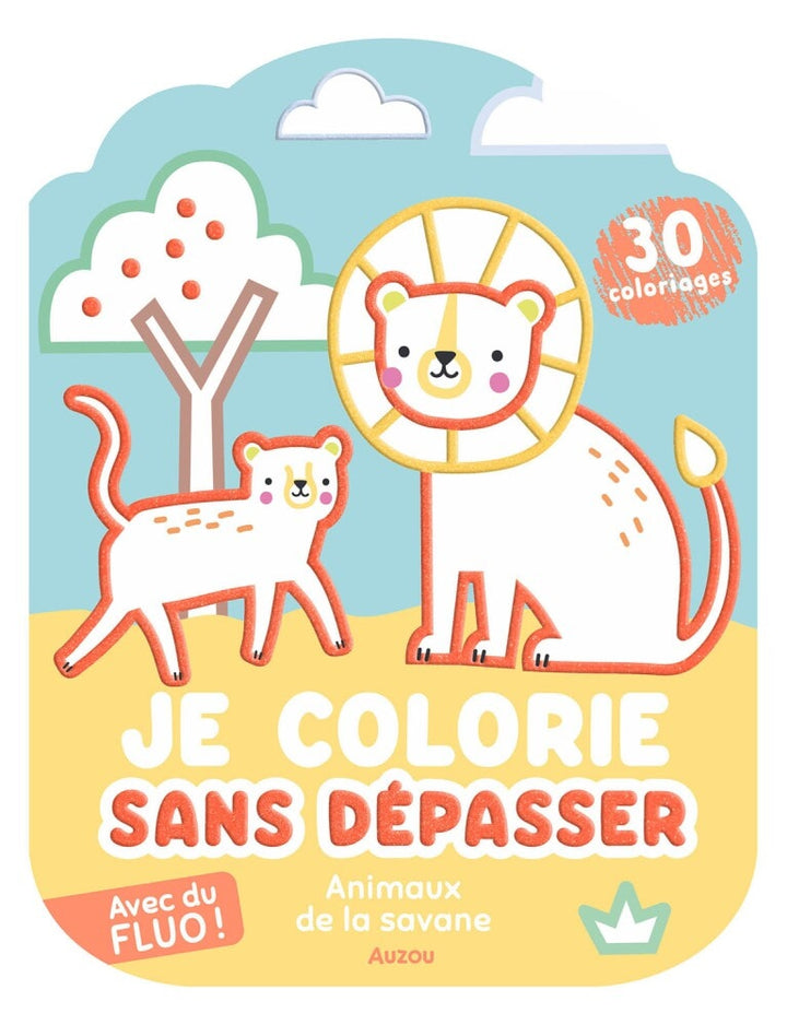 Activité de coloriage avec pour thème les animaux de la savane. 