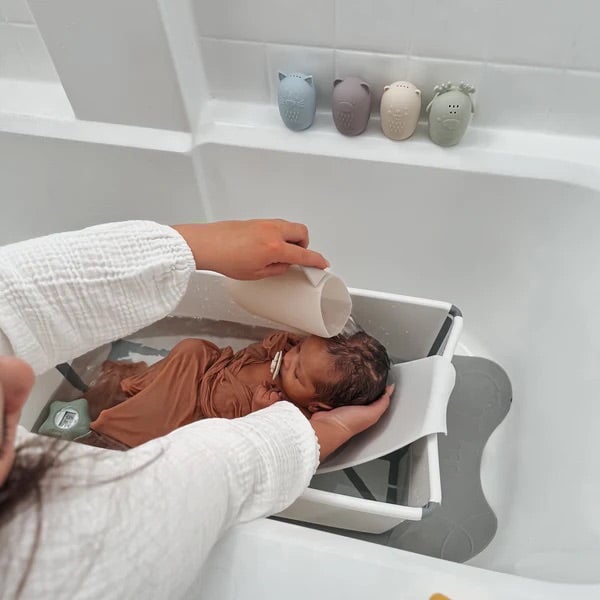 Jeux silicone pour le bain Noüka, animaux de la forêt pastel