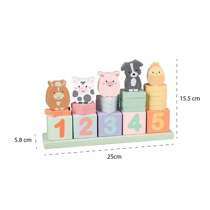 Jeu de comptage animaux de la ferme Orange Tree Toys Mlle et Coco