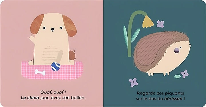Livre Touche et découvre: Les animaux Kimane Mlle et Coco