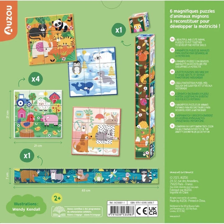 mes cubes puzzles animaux mignons jeu enfant panda ours