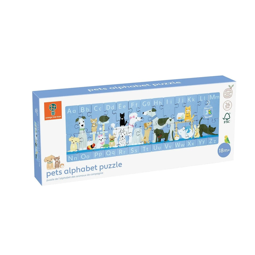 Casse-tête Alphabet animaux de compagnie Orange Tree Toys Mlle et Coco