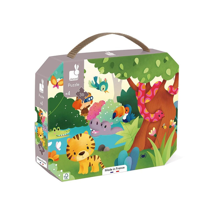 casse-tête panoramide animaux sauvage puzzle Janod activité enfant