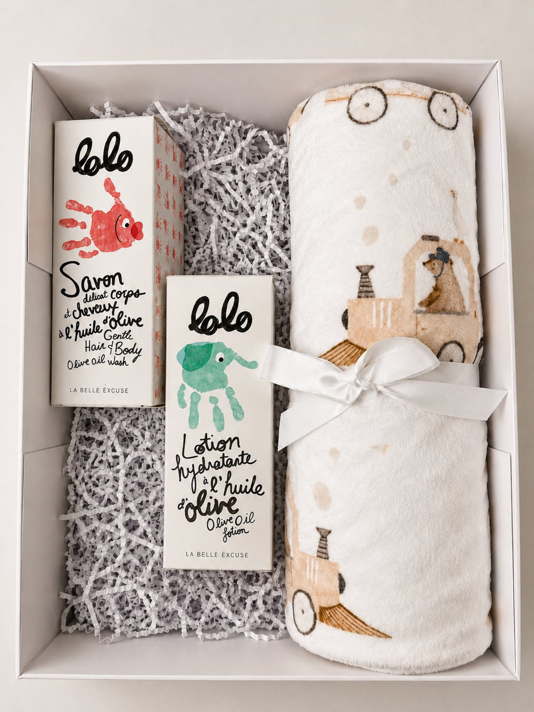 Coffret cadeau  Lolo et minky train animaux Mlle et Coco