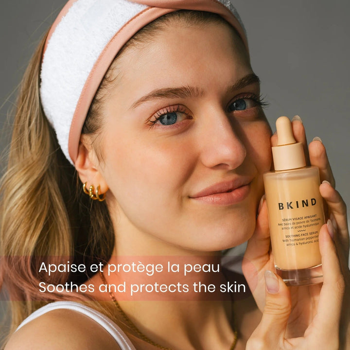 Sérum visage apaisant avec Arnica et acide hyaluronique Bkind Mlle et Coco