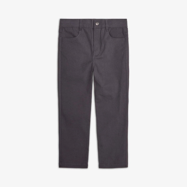 Pantalon coton sergé chino couleur charcoal d&