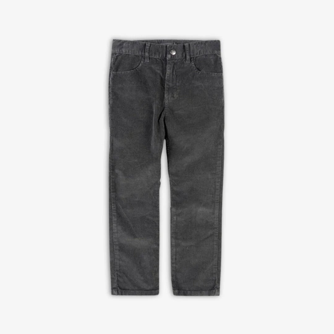 Pantalon d'Appaman en velours côtelé noir vintage (charcoal)