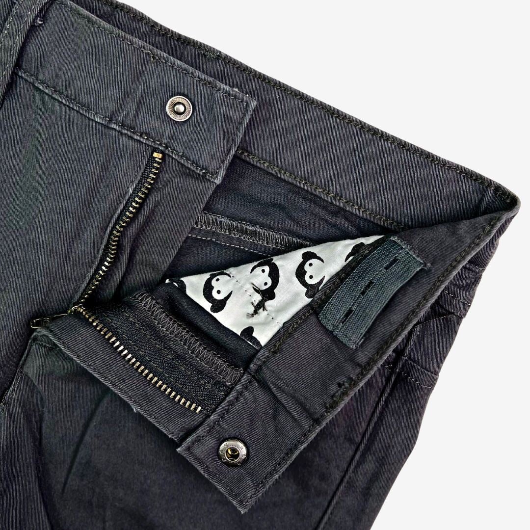 Pantalon coton sergé chino couleur charcoal d&