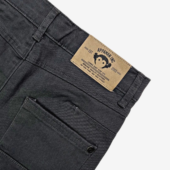 Pantalon coton sergé chino couleur charcoal d&
