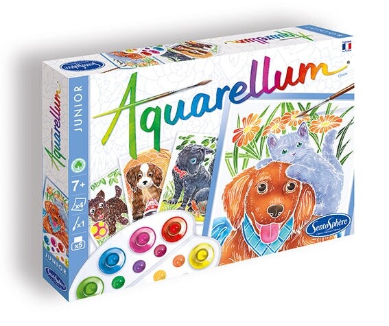Kit aquarelle chiots aquarellum Sentosphère Mlle et Coco