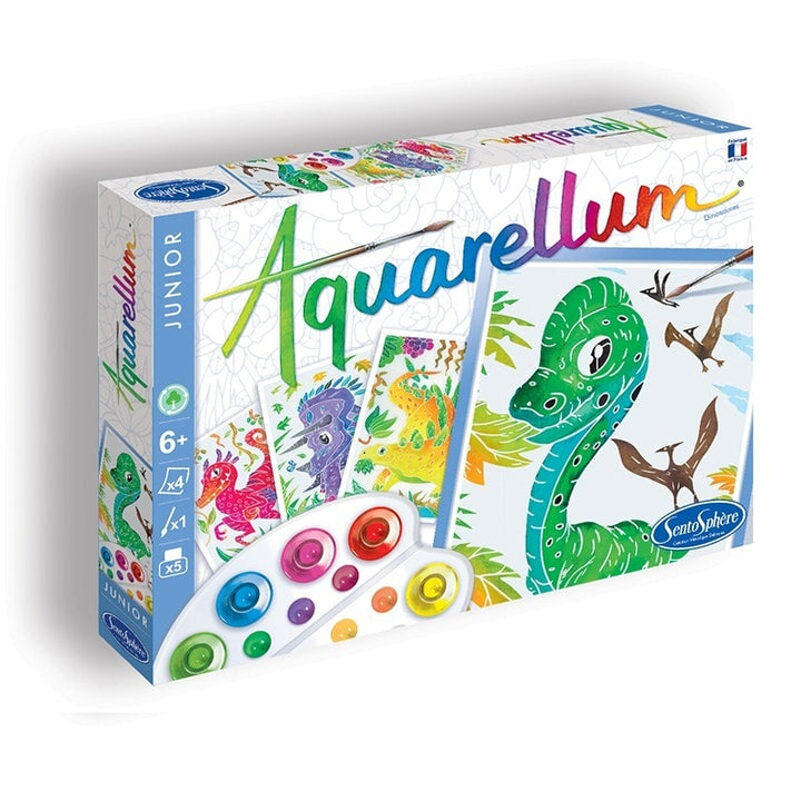 Bricolage Aquarellum junior Dinosaures Sentosphère Mlle et Coco