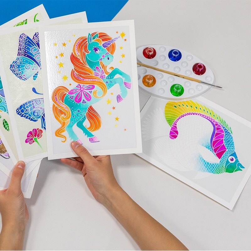 Bricolage SentoShère Aquarellum licorne junior Mlle et Coco
