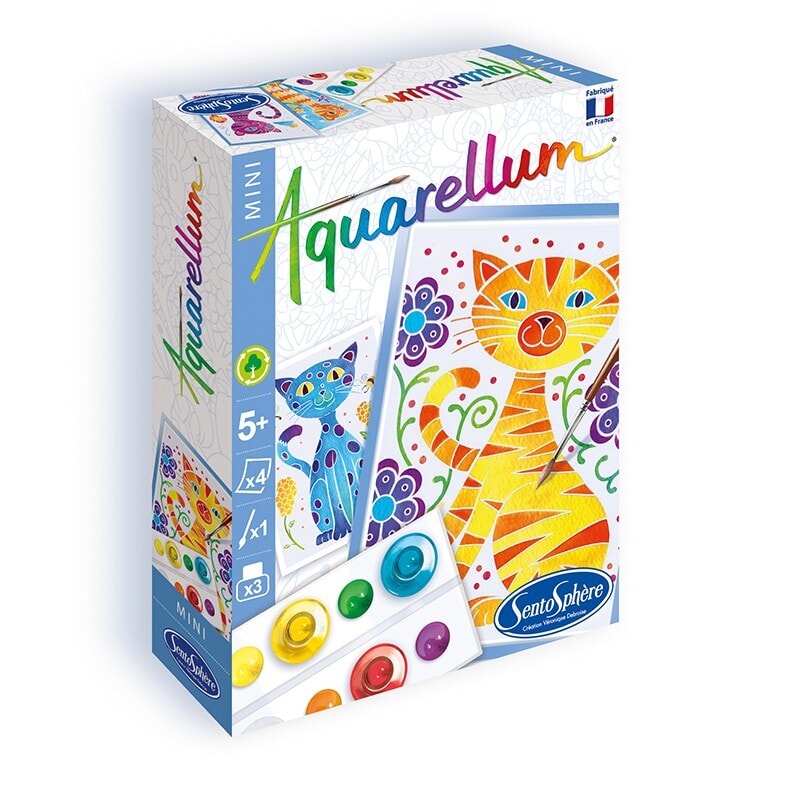 Bricolage Aquarellum Mini Chats Sentosphère Mlle et Coco