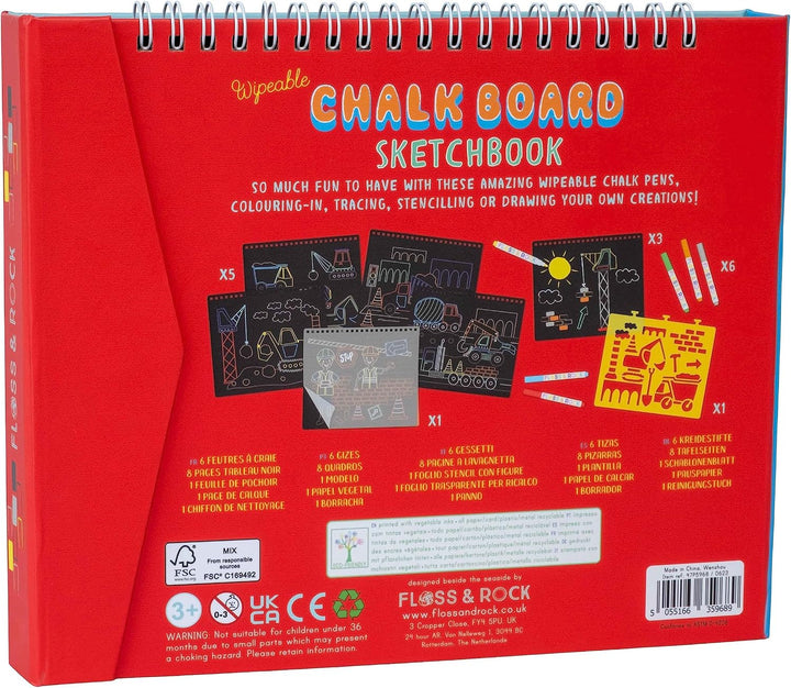 Cahier tableau noir construction Floss &amp; Rock Mlle et Coco