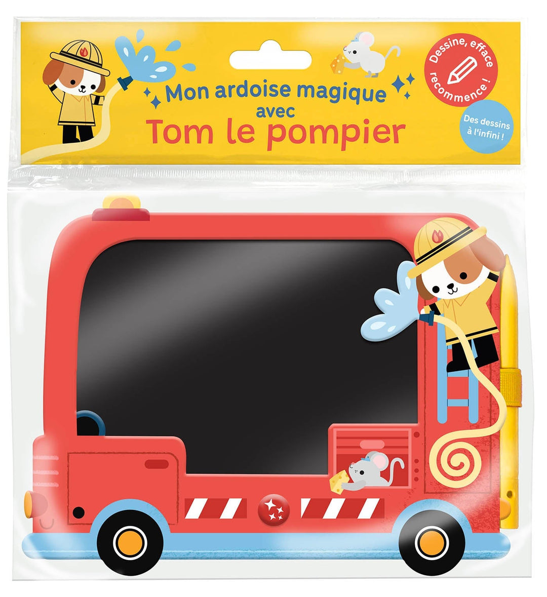 Mon ardoise magique Tom le pompier Auzou Éditions Mlle et Coco