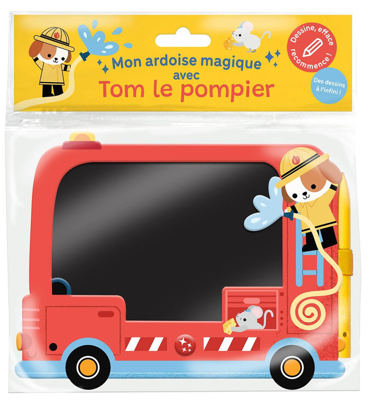 Mon ardoise magique Tom le pompier Auzou Éditions Mlle et Coco