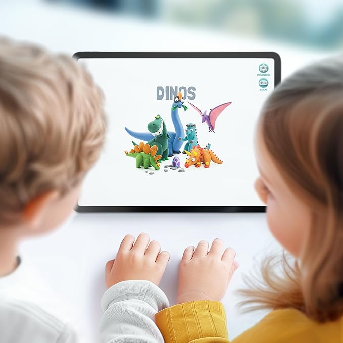 ensemble de modellage argile de dinos pour enfant Hey Clay Mlle et Coco