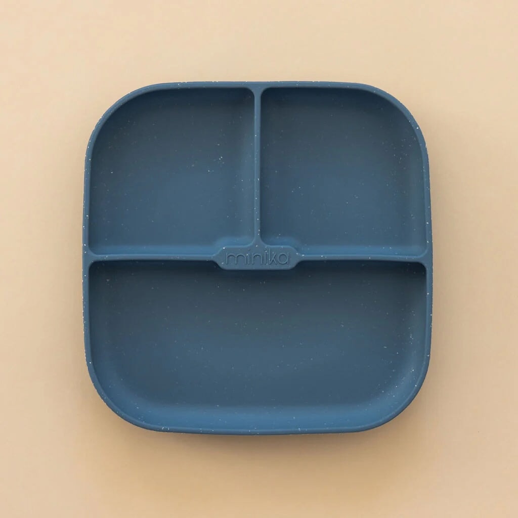 Minika assiette divisée en silicone avec succion Mlle et Coco