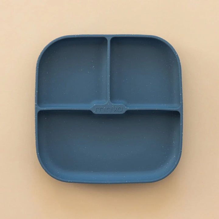 Minika assiette divisée en silicone avec succion Mlle et Coco