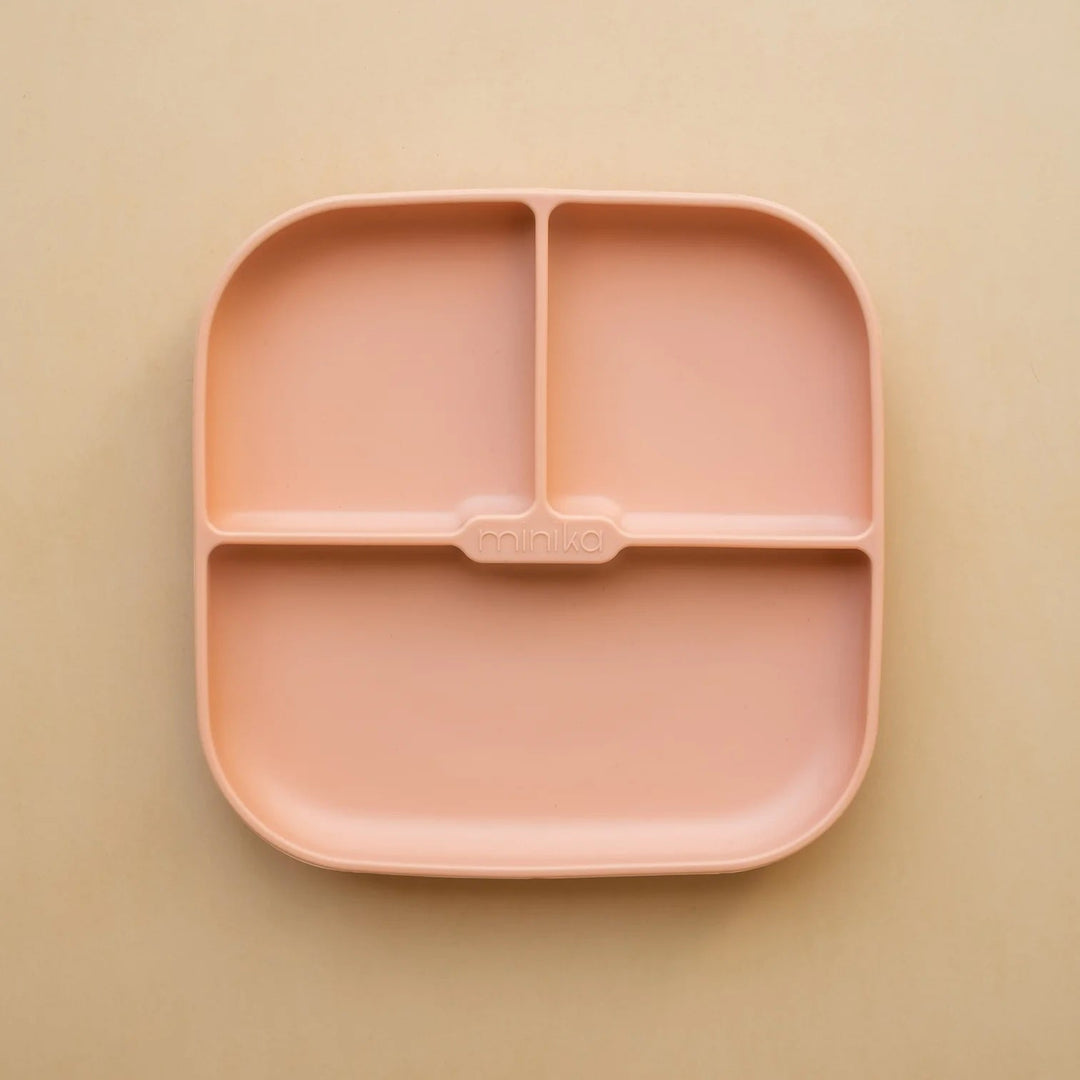Minika assiette divisée en silicone avec succion Mlle et Coco