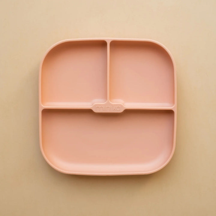 Minika assiette divisée en silicone avec succion Mlle et Coco