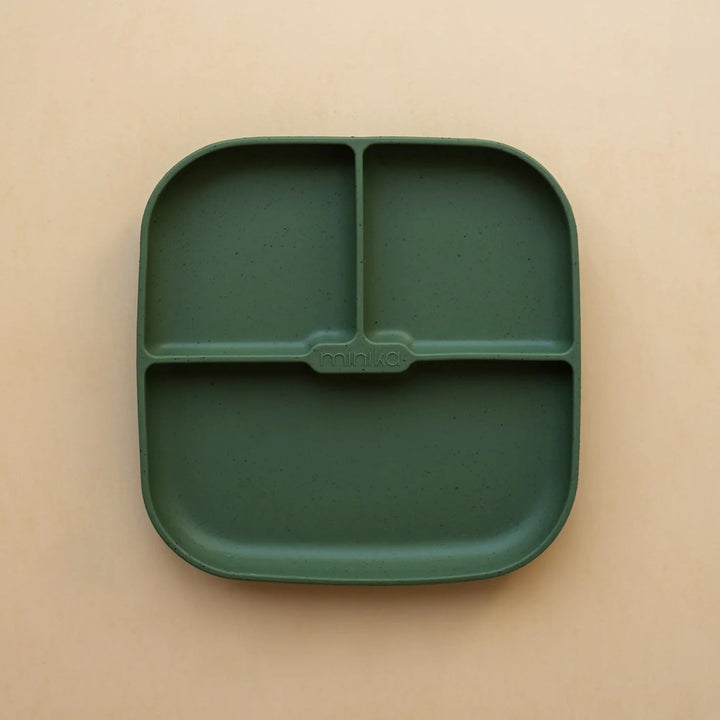 Minika assiette divisée en silicone avec succion Mlle et Coco