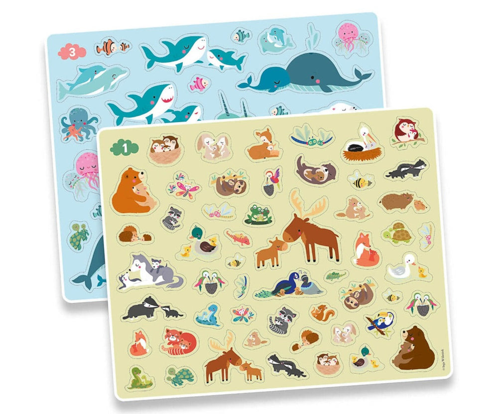 Ma pochette de 200 autocollants bébés animaux Auzou Mlle et Coco