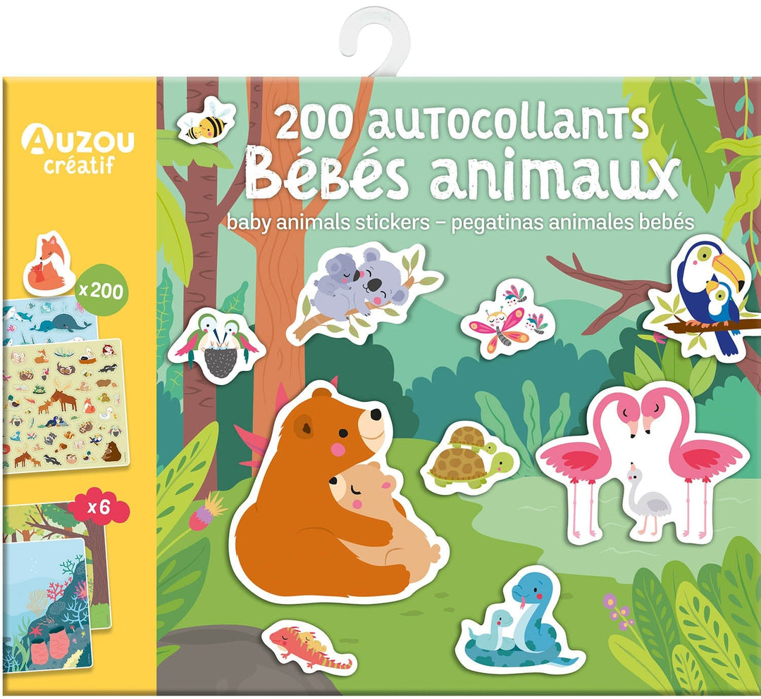 activité bricolage bébé animaux autocollants Auzou Créatif koala ours