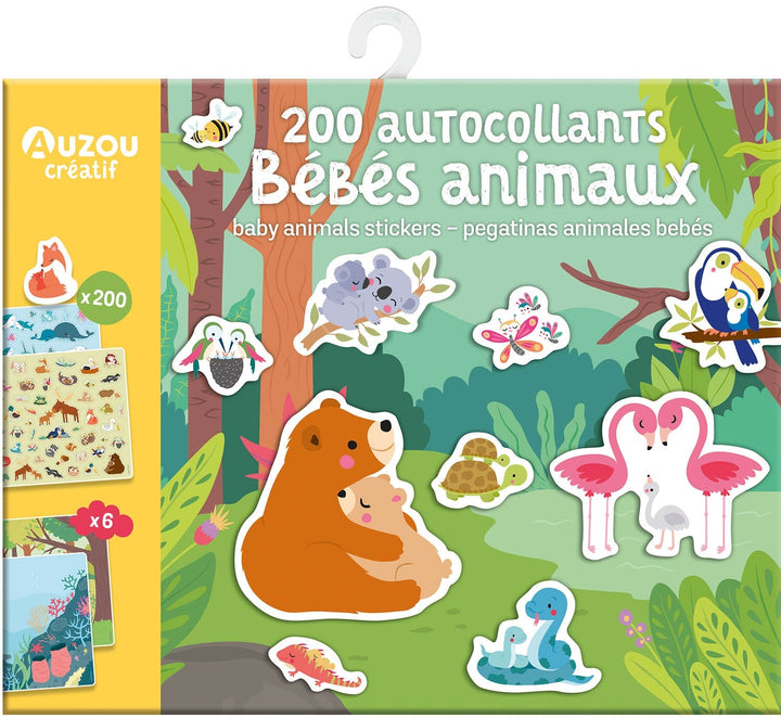activité bricolage bébé animaux autocollants Auzou Créatif koala ours