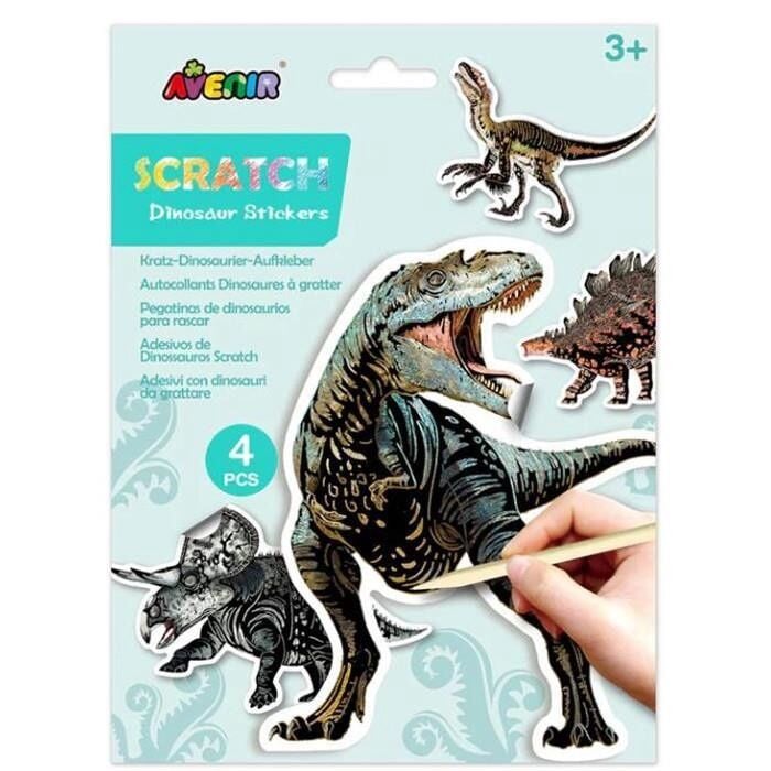 autocollant dinosaures à gratter Avenir Mlle et Coco