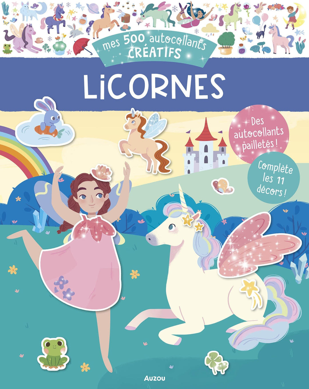 Mes 500 autocollants créatifs licornes Auzou Mlle et Coco