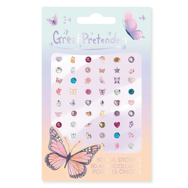 autocollants pour ongles enfant Great Pretenders Mlle et Coco