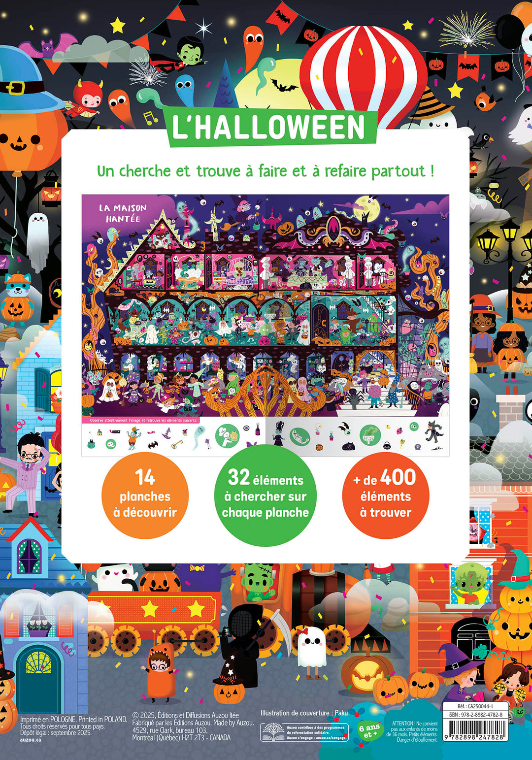 livre Cherche et trouve halloween Auzou Mlle et Coco