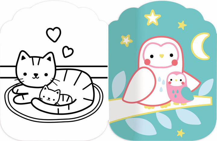 Je colorie sans dépasser cahier coloriage bébés animaux Auzou Mlle et Coco