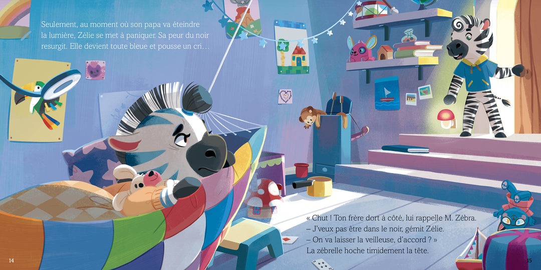 Livre Zélie et les émotions du soir Auzou éditions Mlle et Coco