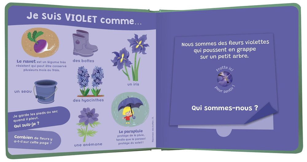 mon livre des odeurs le printemps Auzou éveil Mlle Coco