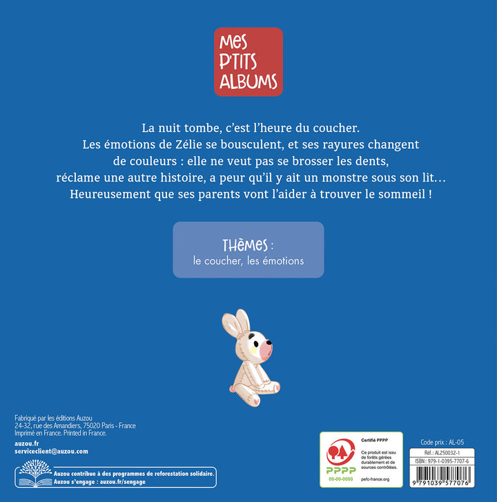 Livre Zélie et les émotions du soir Auzou éditions Mlle et Coco