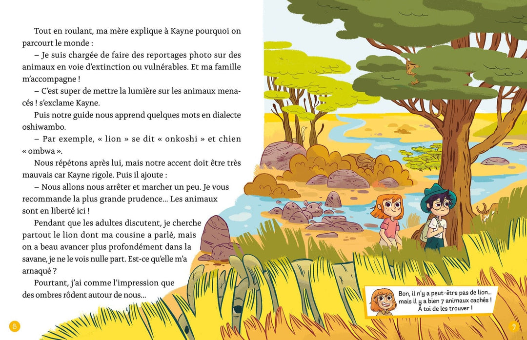 Livre roman énigme Mission animaux Auzou Mlle et Coco
