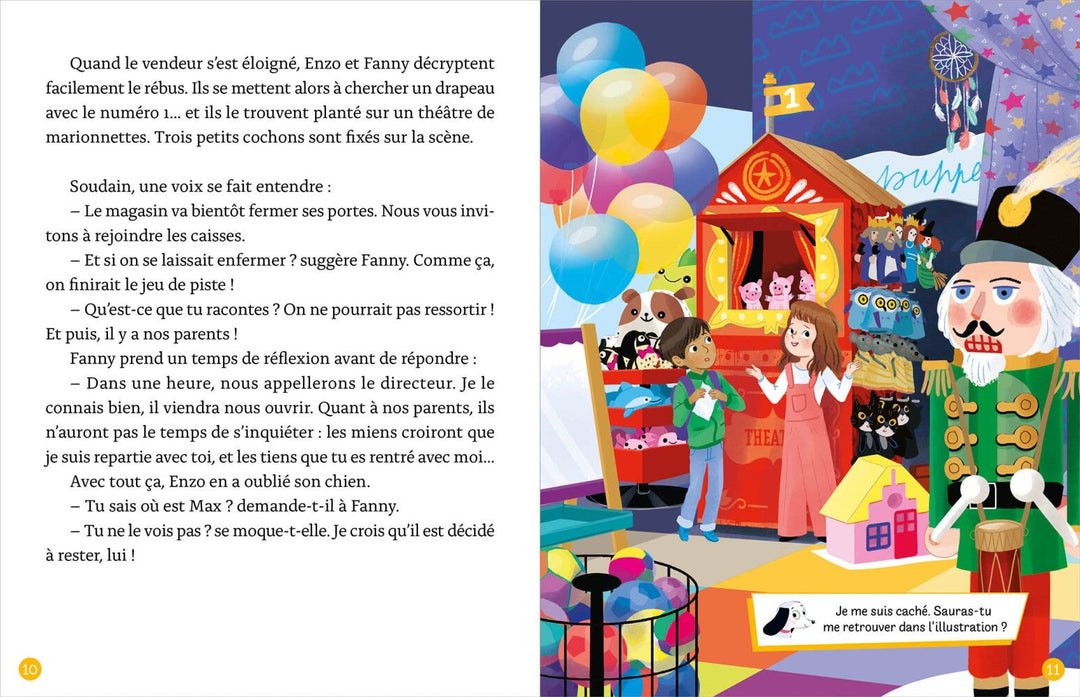 Livre roman énigme Le magasin de jouets Auzou Mlle et Coco